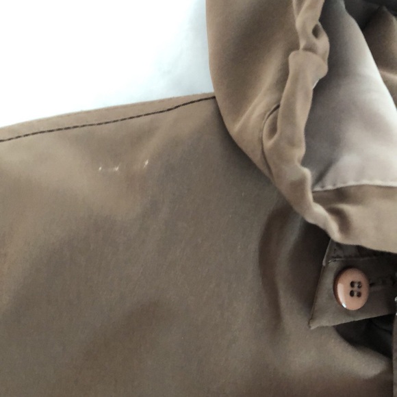 💦☔️Gallery All-weather coat! removable lining & hood! light brown! PreLoved! S/M - Picture 15 of 16